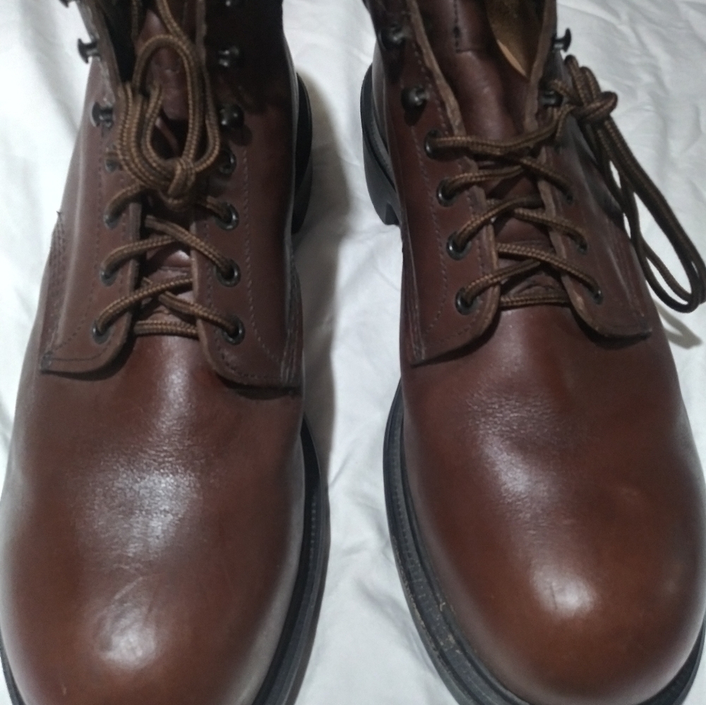 Red Wing Brown Leather Steele Toe Ankle boots 15